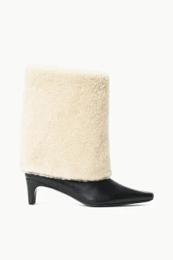 WALLY FOLDOVER BOOT BLACK CREAM