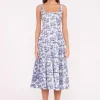 WELLS DRESS  BLUE TOILE