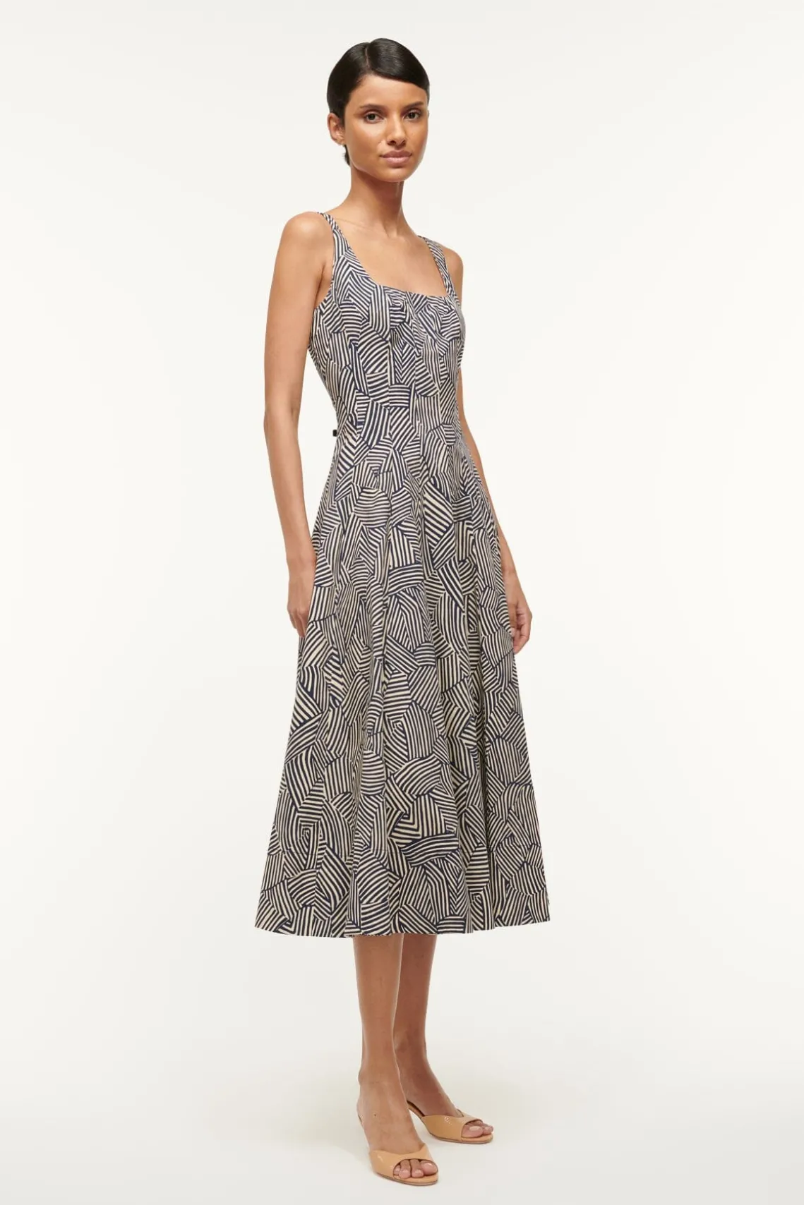 WELLS DRESS NAVY MOSAIC