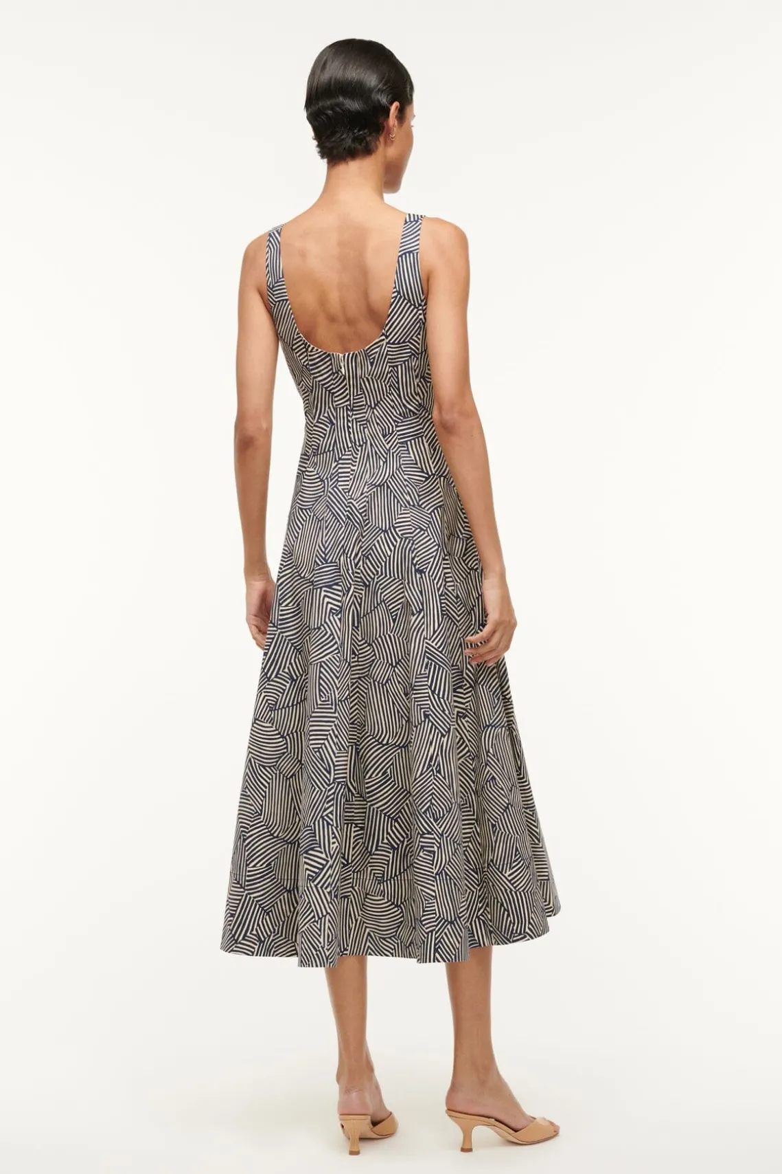 WELLS DRESS NAVY MOSAIC