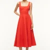 WELLS DRESS  RED ROSE