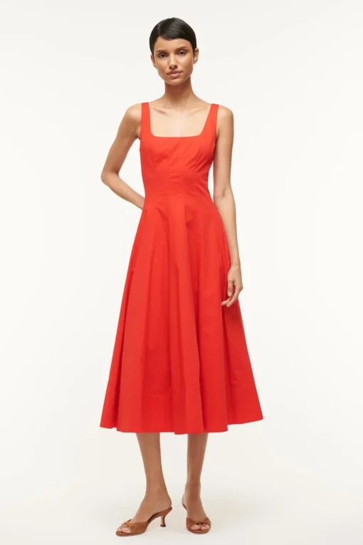 WELLS DRESS  RED ROSE