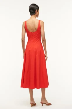 WELLS DRESS  RED ROSE