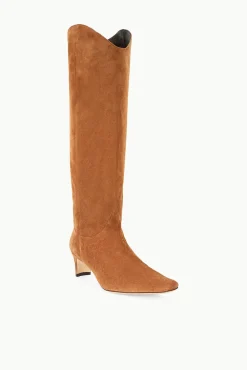 WESTERN WALLY BOOT  TAN SUEDE