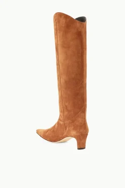 WESTERN WALLY BOOT  TAN SUEDE